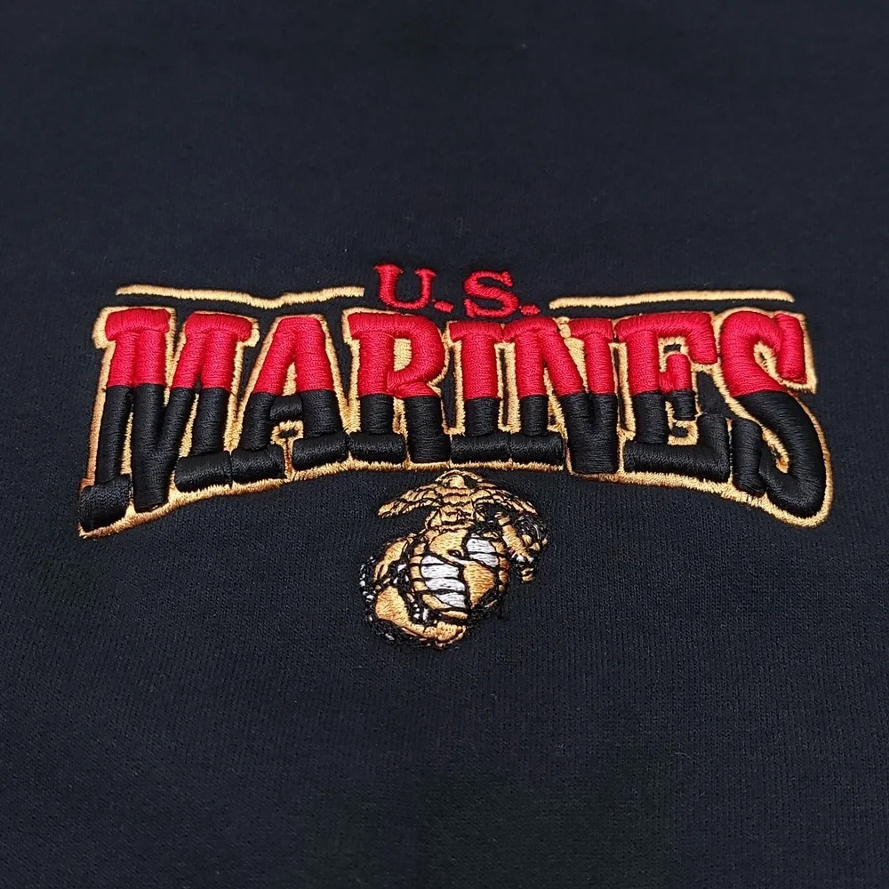 U.S. Marines Sweatshirt Mens L USMC USA Military Pullover Crewneck Embroidered - Picture 2 of 4